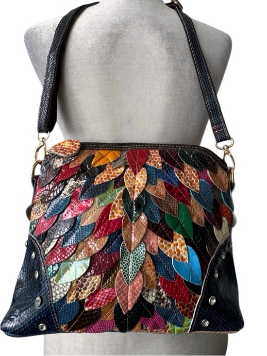 Handbags - Multicolor Patchwork Shoulder Bag Colors Vary Dressy Unique